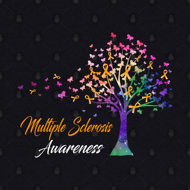 Tree Ribbons Multiple Sclerosis Awareness Support Multiple Sclerosis Warrior Gifts by ThePassion99